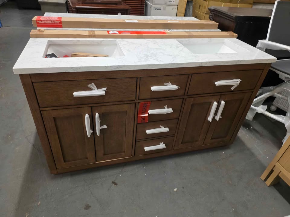 OVE Decors Alonso 60" Bath Vanity in Brown - Image 7