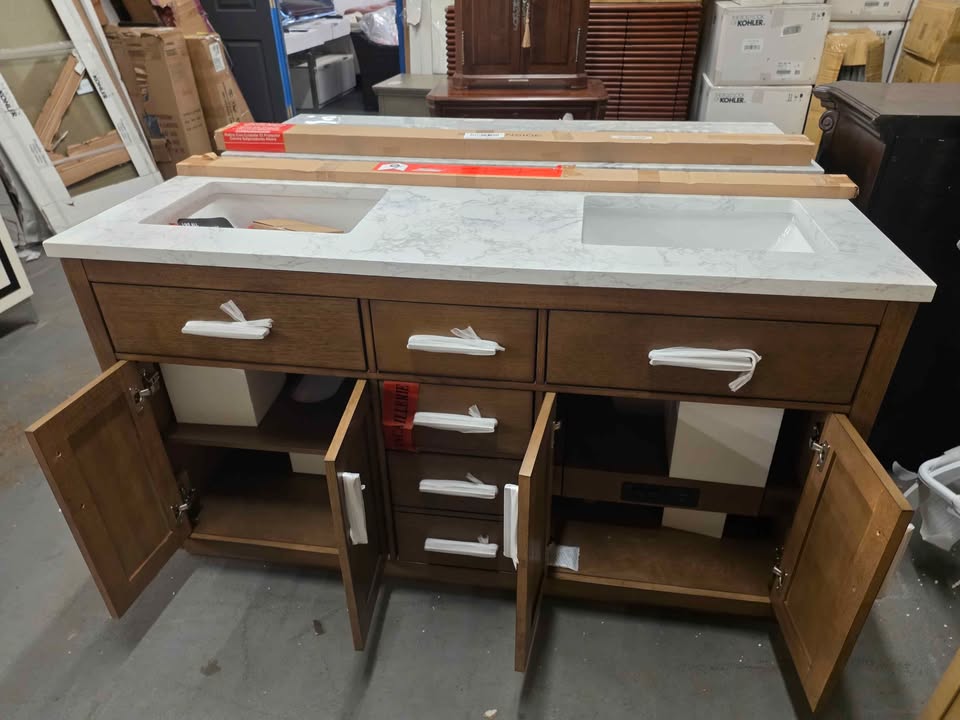 OVE Decors Alonso 60" Bath Vanity in Brown - Image 8