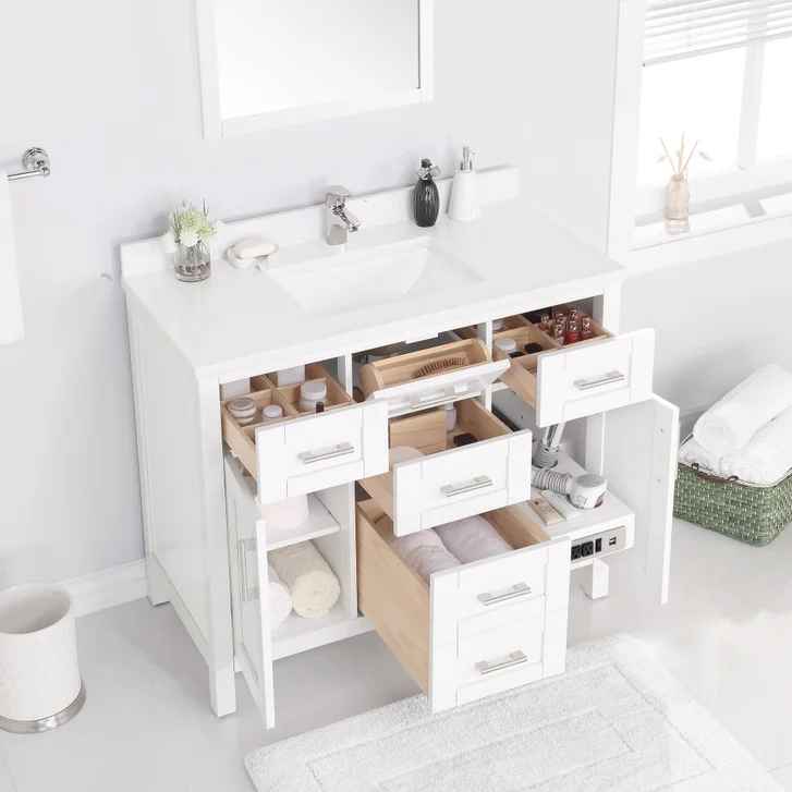 OVE Decors 42" Lakeview Bath Vanity in White - Image 2