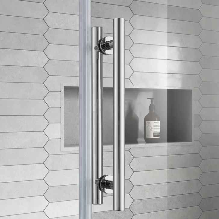 OVE Decors Renfrew 60" Frameless Soft-close Sliding Shower Door ( Chrome ) - Image 2