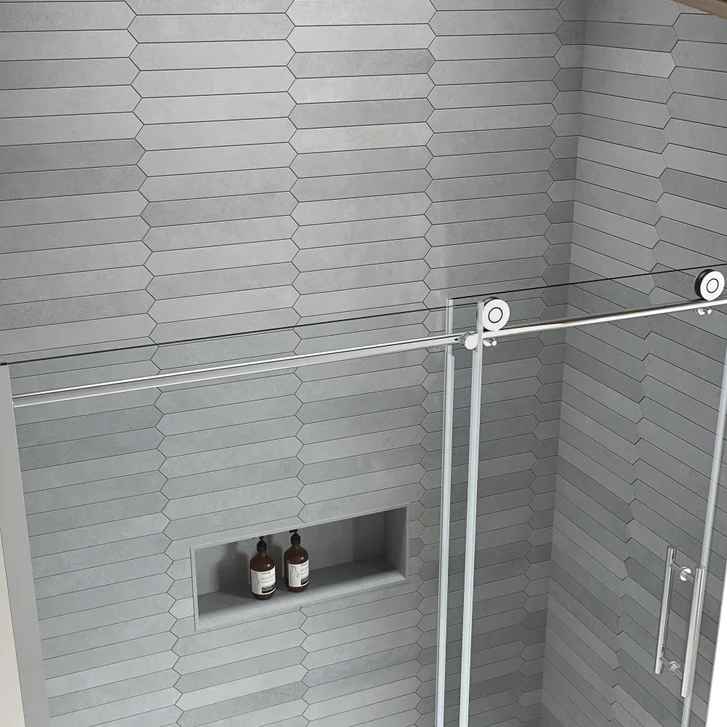 OVE Decors Renfrew 60" Frameless Soft-close Sliding Shower Door ( Chrome ) - Image 6
