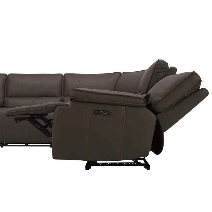Brower Fabric Power Reclining Sectional with Power Headrests - Image 4