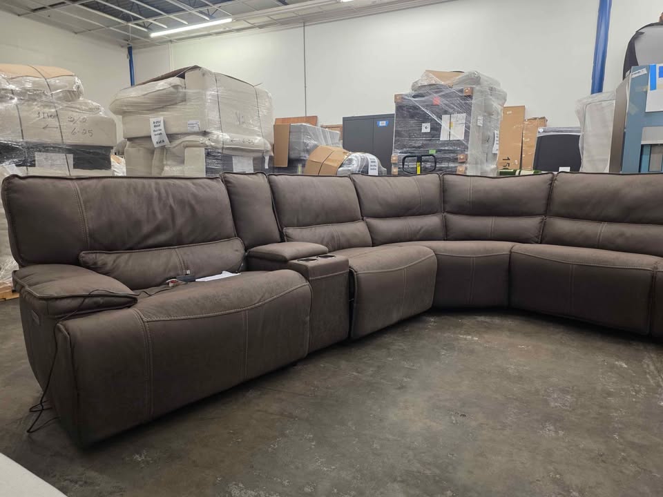 Brower Fabric Power Reclining Sectional with Power Headrests - Image 5