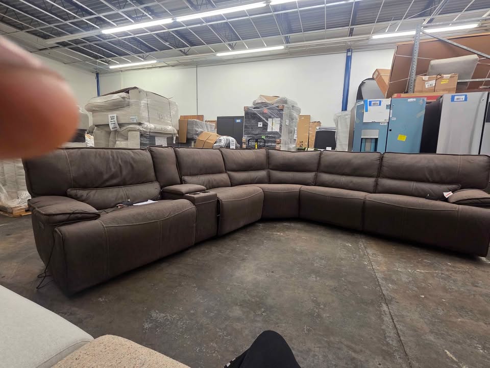 Brower Fabric Power Reclining Sectional with Power Headrests - Image 6