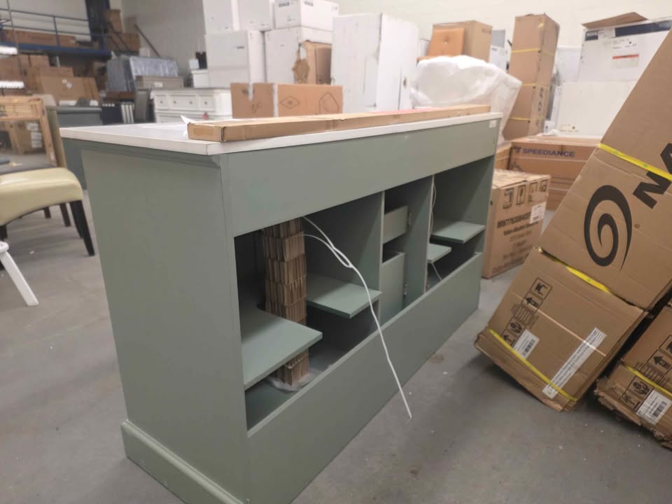Doveton 60 in. Double Sink Freestanding Sage Green Bath Vanity with White Engineered Stone Top - Image 8