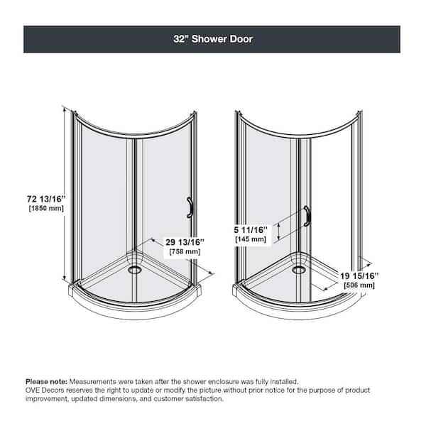 Breeze 33" L x 33" W x 77" H Corner Shower Kit with Clear Sliding Door in Chrome, and Shower Pan - Image 6