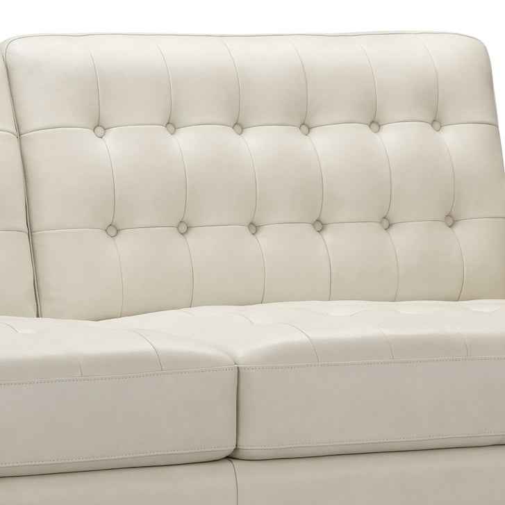Carabella 2-piece Leather Set - Sofa, Loveseat ( Cream ) - Image 4