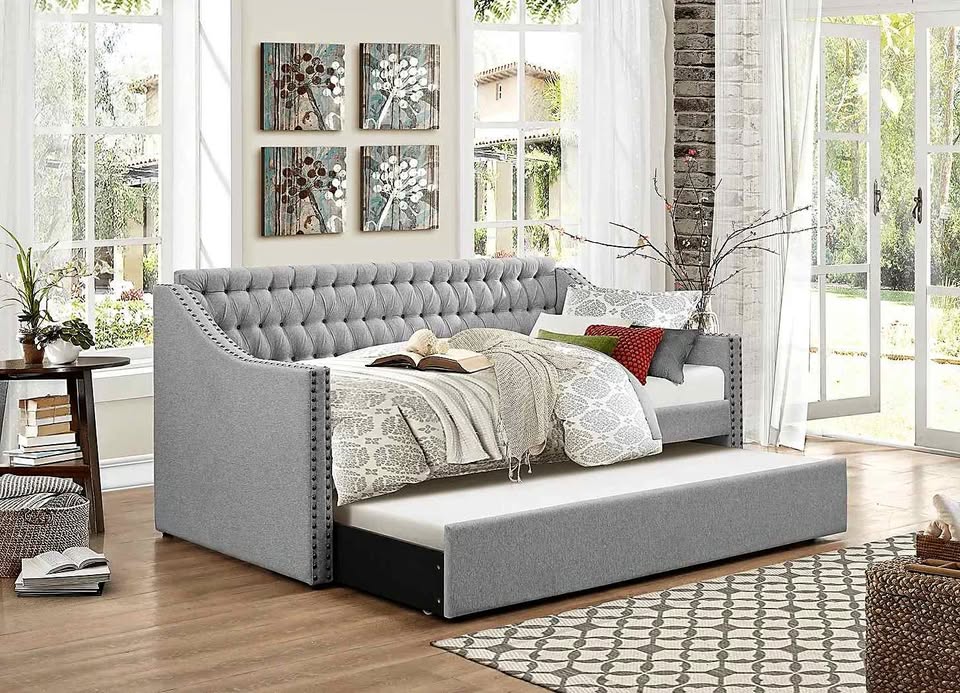 Little Seeds Ambrosia Upholstered Daybed and Trundle ( Mattress Not Included )