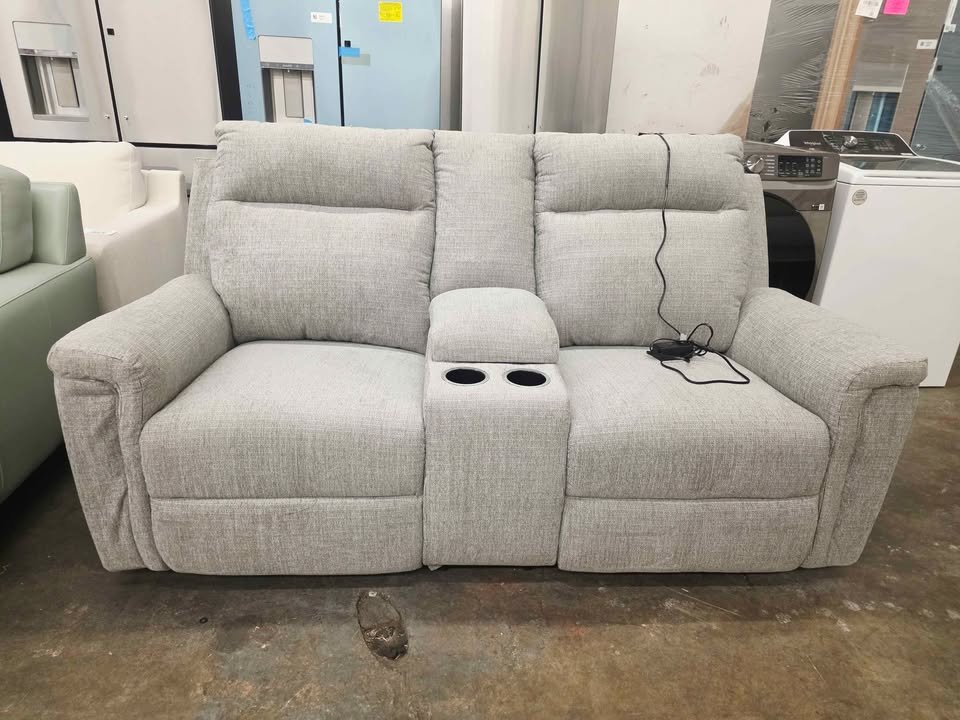 Barnsana Power Reclining Loveseat with Console ( Ash ) - Image 7