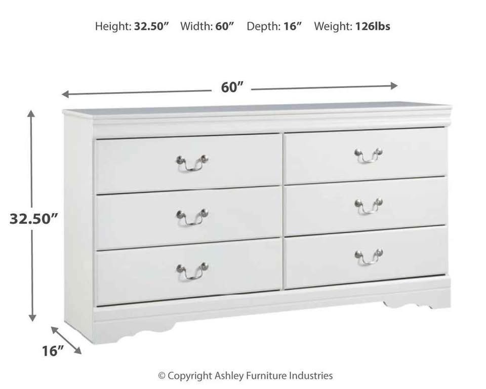 Anarasia 6 Drawer Dresser - Image 4