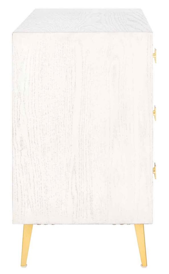 Safavieh Katia 3 Drawer Chest - White Wash/Gold - Image 3