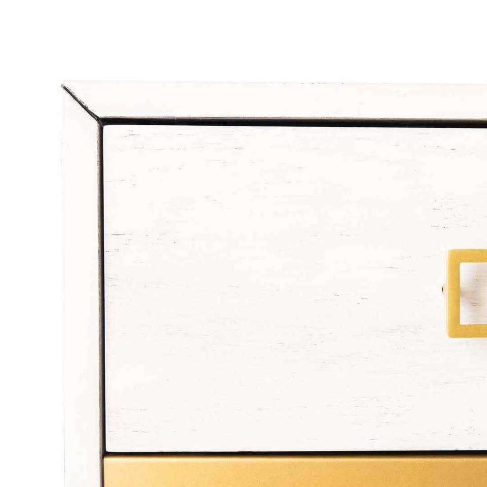 Safavieh Katia 3 Drawer Chest - White Wash/Gold - Image 4