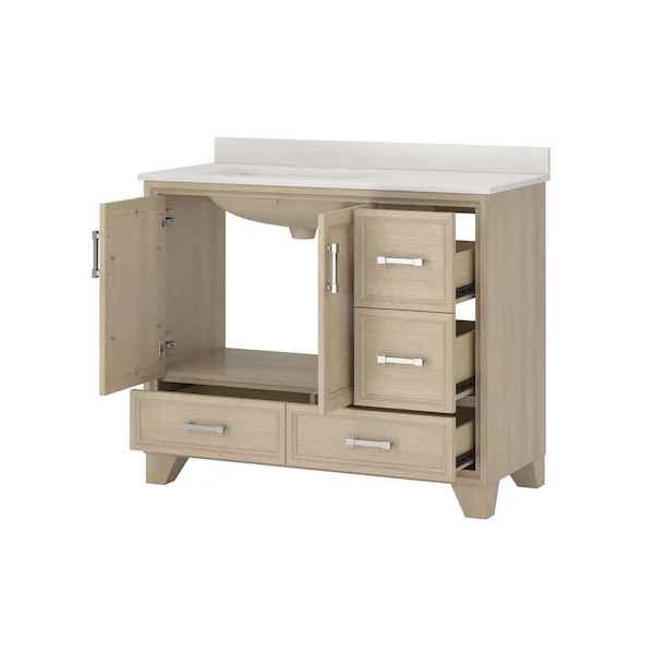 CRAFT + MAIN Ashlow 42" Free Standing Single Basin Vanity Set with Engineered Stone Vanity Top - Image 2