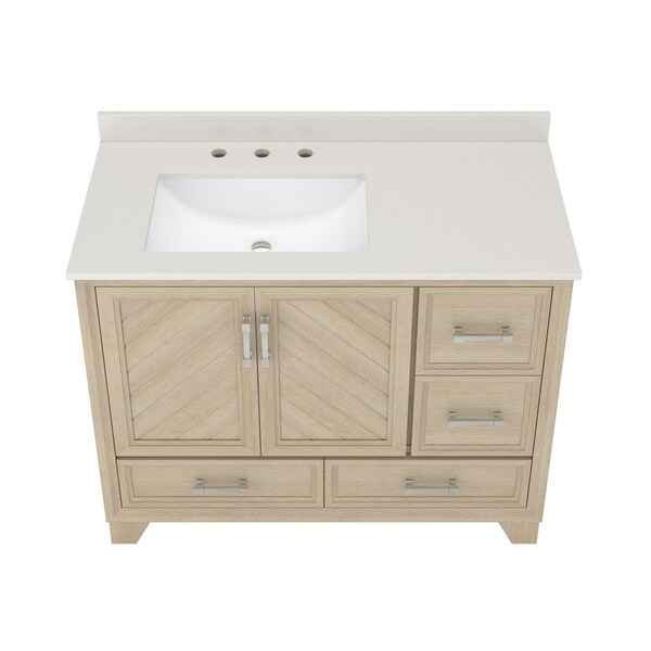 CRAFT + MAIN Ashlow 42" Free Standing Single Basin Vanity Set with Engineered Stone Vanity Top - Image 5