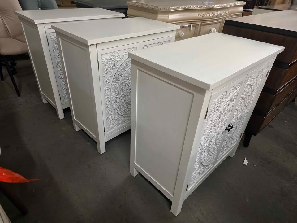 Yelena 2 Door Storage Cabinet in White Finish Wood - Image 8