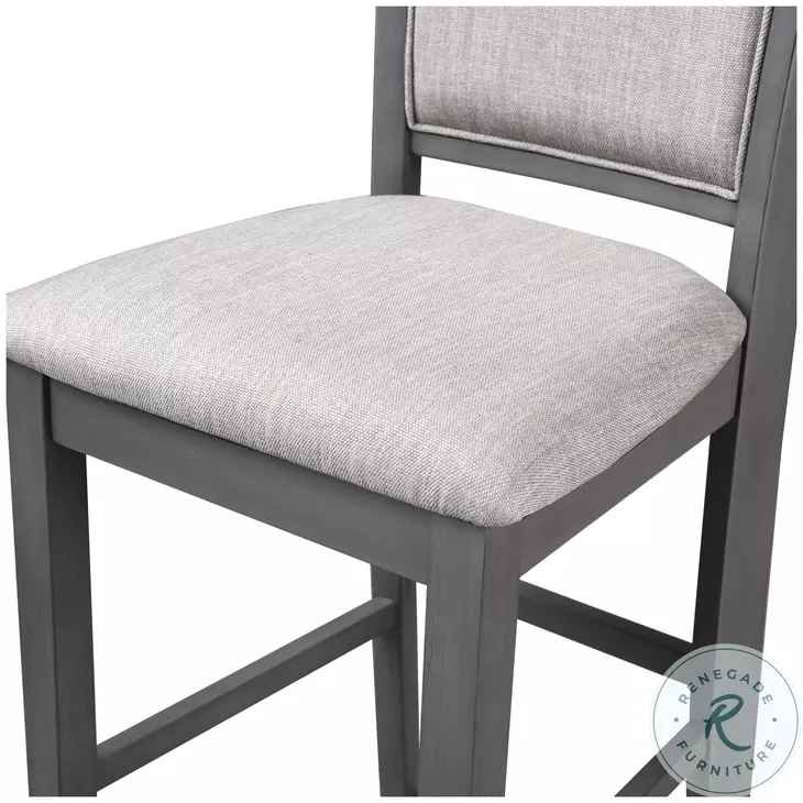 New Classic Furniture Amy Gray 5pc Counter Height Set - Image 2