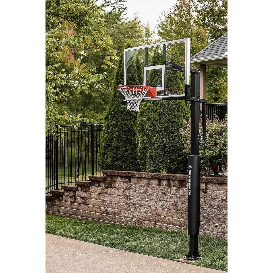 Silverback 54 in Inground Tempered-Glass Outdoor Basketball Hoop ( B5402 ) - Image 2