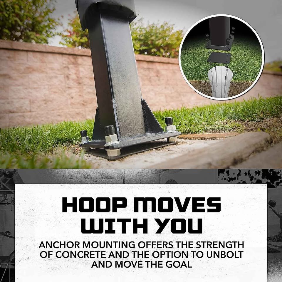Silverback 54 in Inground Tempered-Glass Outdoor Basketball Hoop ( B5402 ) - Image 5