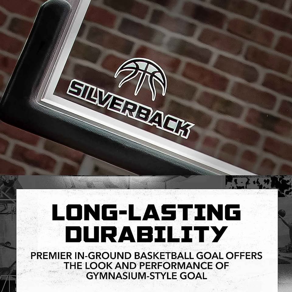 Silverback 54 in Inground Tempered-Glass Outdoor Basketball Hoop ( B5402 ) - Image 6