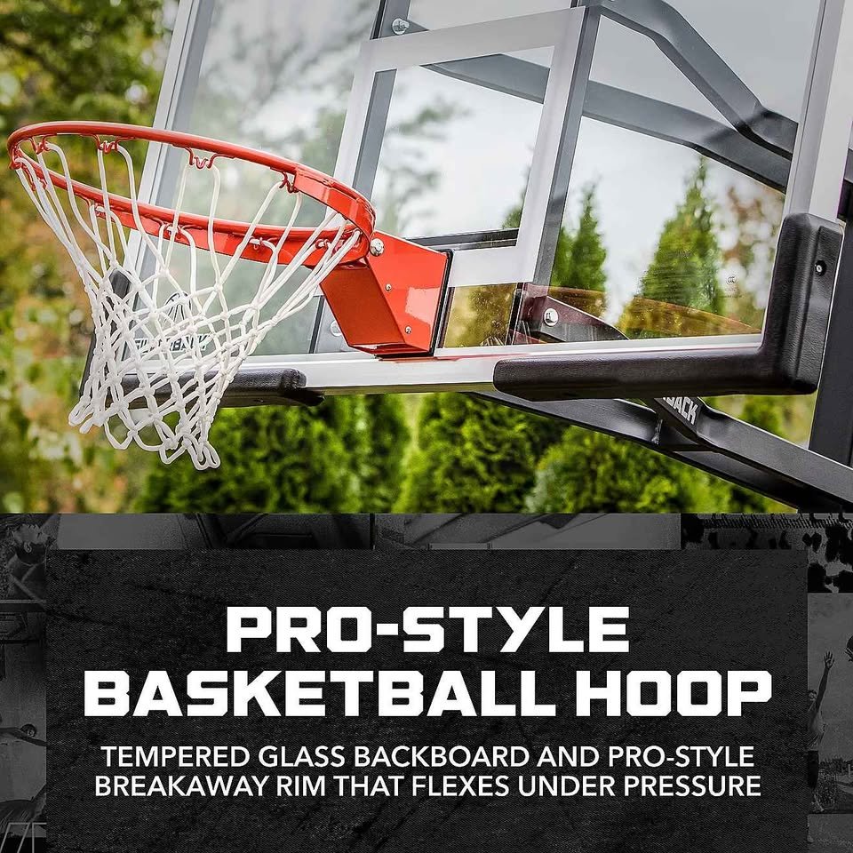 Silverback 54 in Inground Tempered-Glass Outdoor Basketball Hoop ( B5402 ) - Image 7