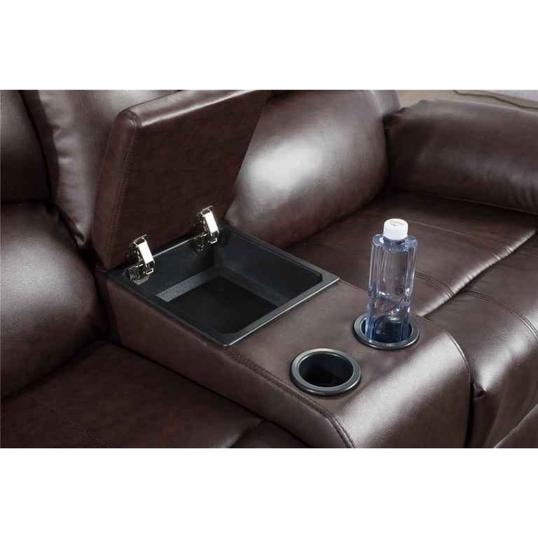 Lifestyle Furniture LGS2890-L Utica Reclining Loveseat, Dark Brown - Image 2