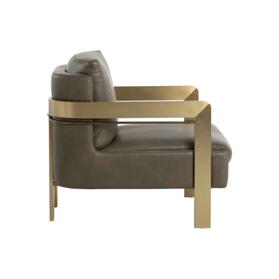 Gerace CAL117 Compliant 30.25" Wide Lounge Chair - Taupe ( Retails $2100.00 ) - Image 3