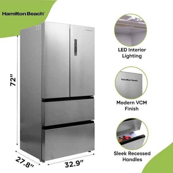 17.9 cu. ft. Countertop Depth Side-by-Side 4-French Door Refrigerator in VCM Stainless Steel Look - Image 3