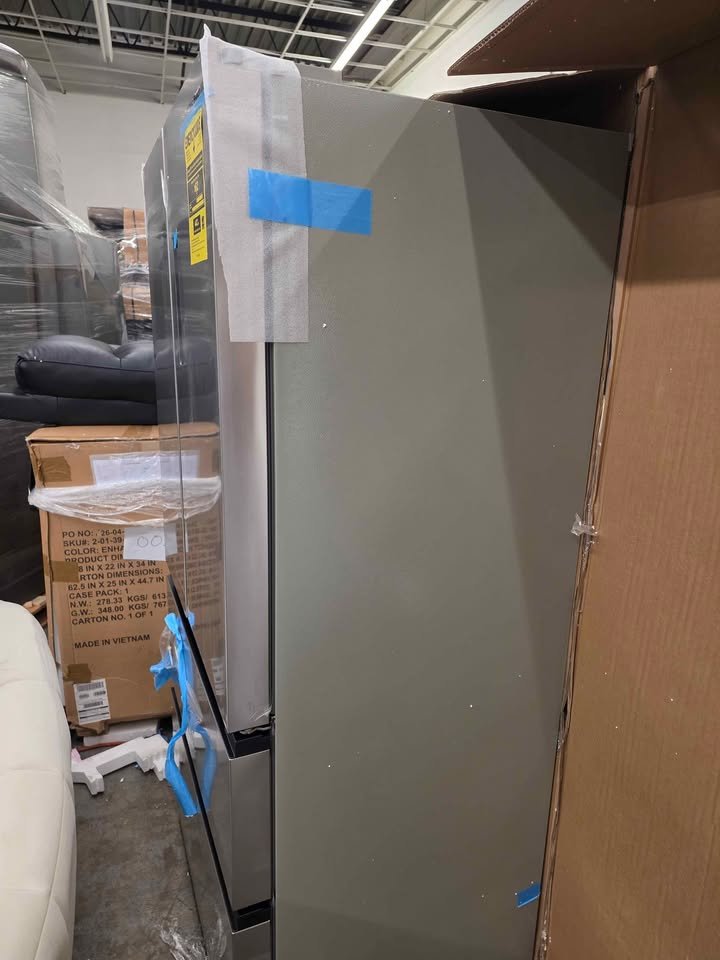 17.9 cu. ft. Countertop Depth Side-by-Side 4-French Door Refrigerator in VCM Stainless Steel Look - Image 7