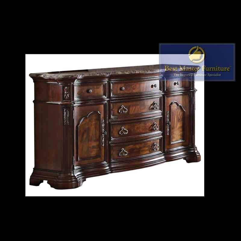 Best Master Furniture Door dresser with marble top