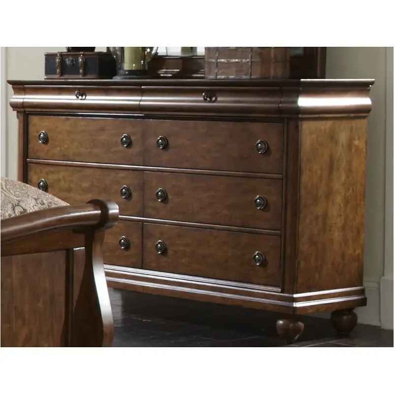 Liberty Traditions Rustic Cherry 8 Drawer Dresser - Image 2