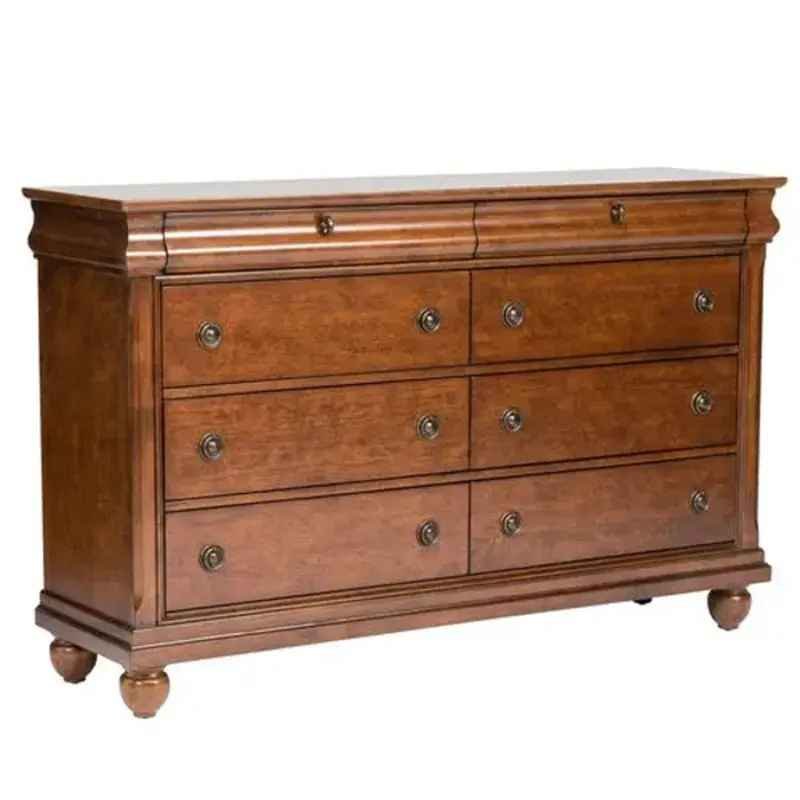 Liberty Traditions Rustic Cherry 8 Drawer Dresser - Image 4