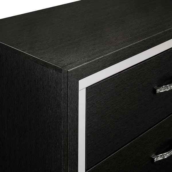 New Classic Furniture Huxley Black 6-drawer 58 in. Wood Dresser - Image 5