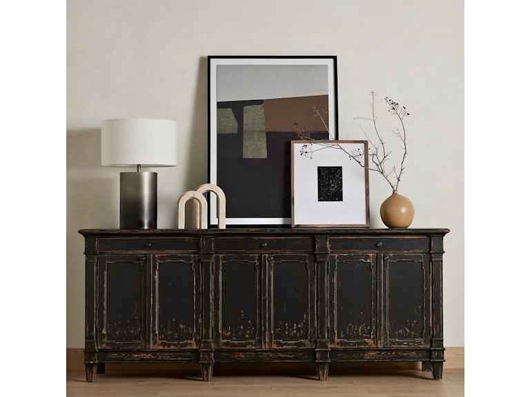 Four Hands Cordella Marjorie Sideboard Distressed Black [hidden information] ( Retails $3700.00 )
