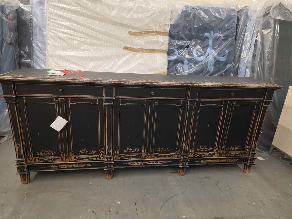 Four Hands Cordella Marjorie Sideboard Distressed Black [hidden information] ( Retails $3700.00 ) - Image 5