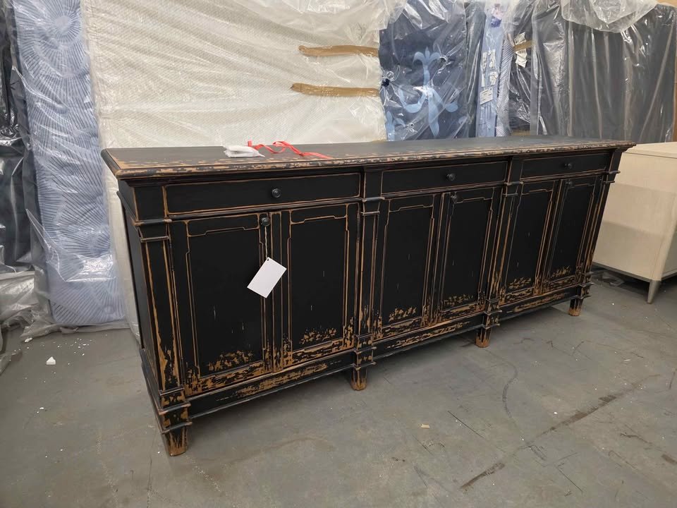 Four Hands Cordella Marjorie Sideboard Distressed Black [hidden information] ( Retails $3700.00 ) - Image 6