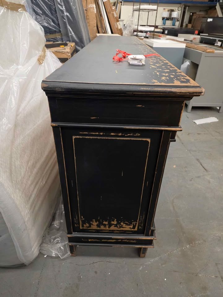 Four Hands Cordella Marjorie Sideboard Distressed Black [hidden information] ( Retails $3700.00 ) - Image 8