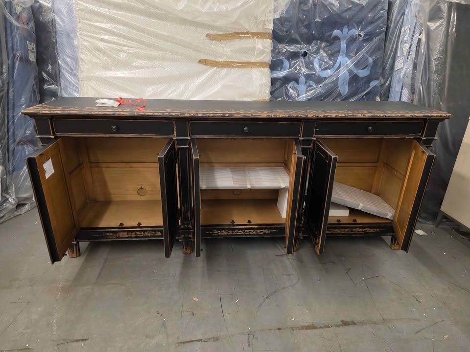 Four Hands Cordella Marjorie Sideboard Distressed Black [hidden information] ( Retails $3700.00 ) - Image 9
