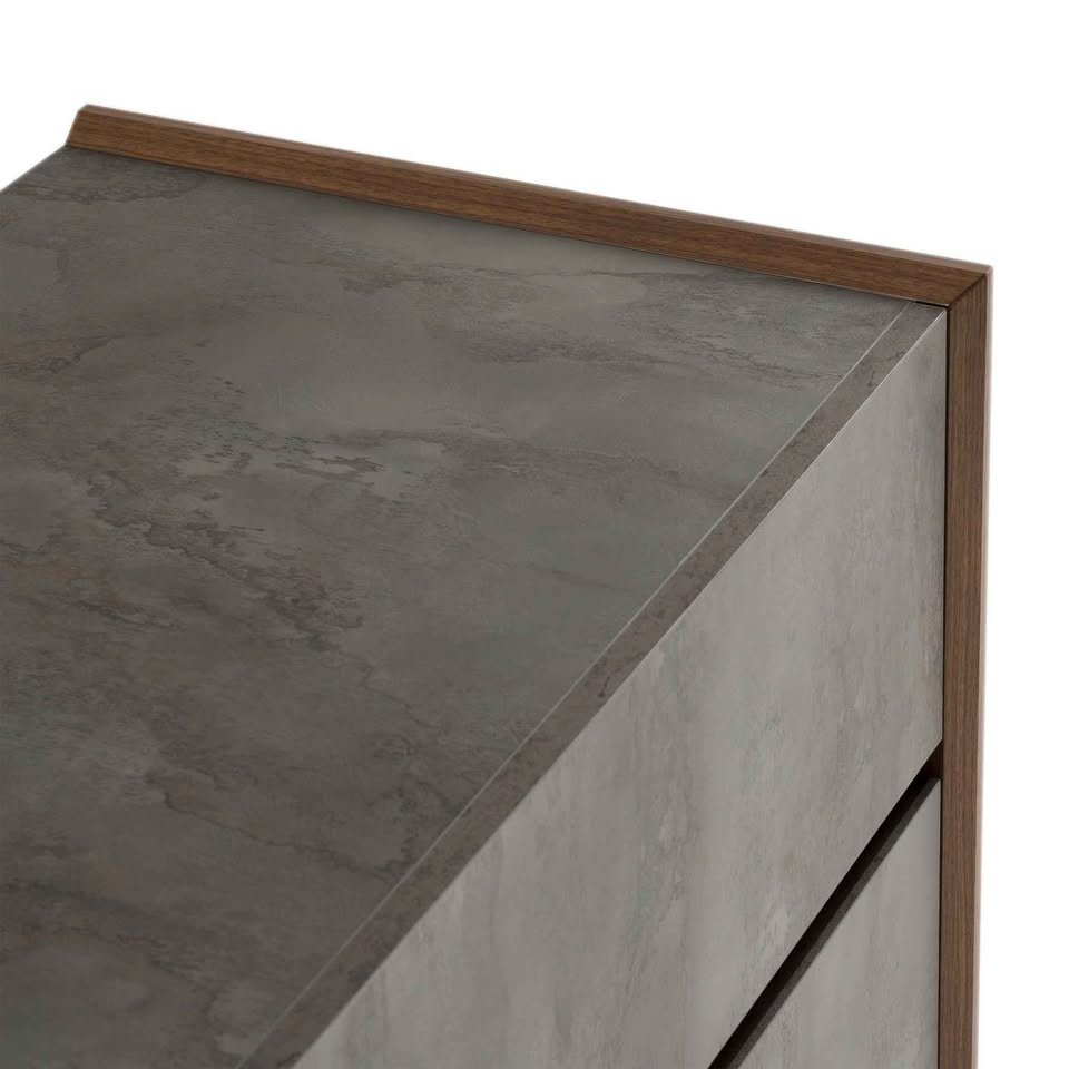Rado Modern Walnut & Stucco Dresser - Image 6