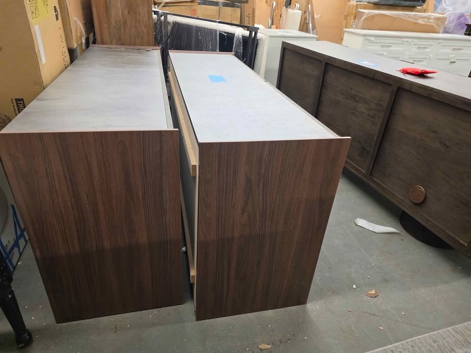 Rado Modern Walnut & Stucco Dresser - Image 10