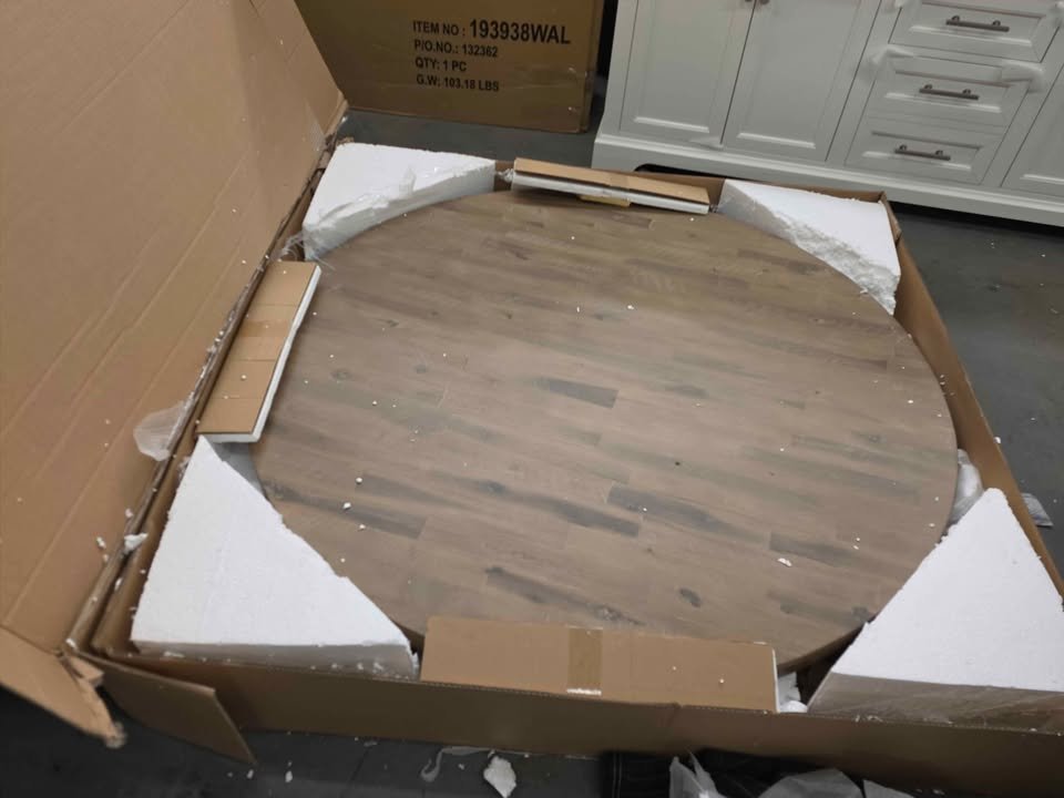 Newberry Weathered Natural 54" Round Dining Table - Image 9