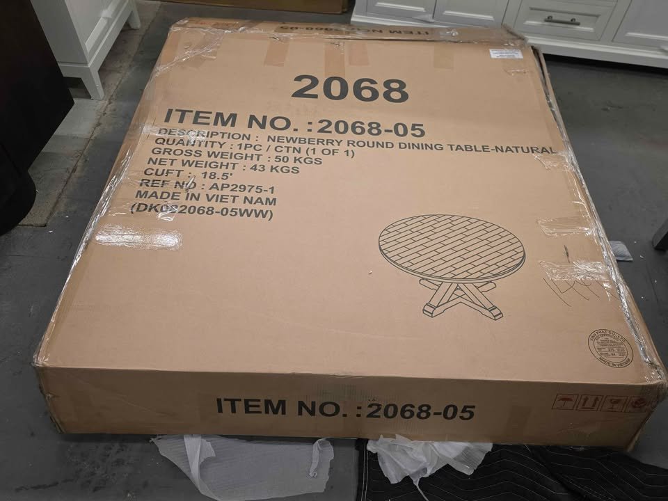 Newberry Weathered Natural 54" Round Dining Table - Image 10