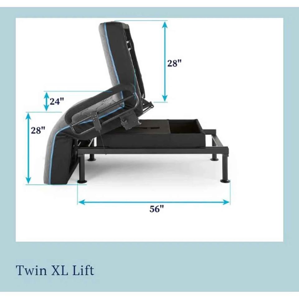 Twin XL Adjustable Sleep To Stand Bed With Convenient Lift Assist TXL - Image 3