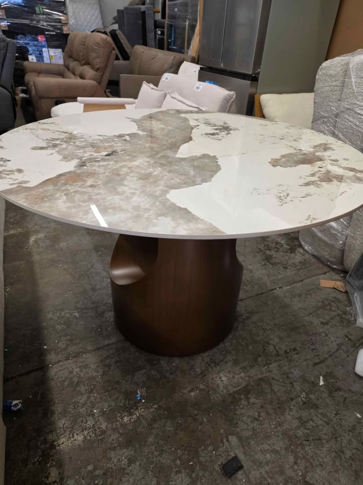 Hobart-Round Glossy Sintered Stone 47" Dining Table ( Retails $1200.00 ) - Image 8