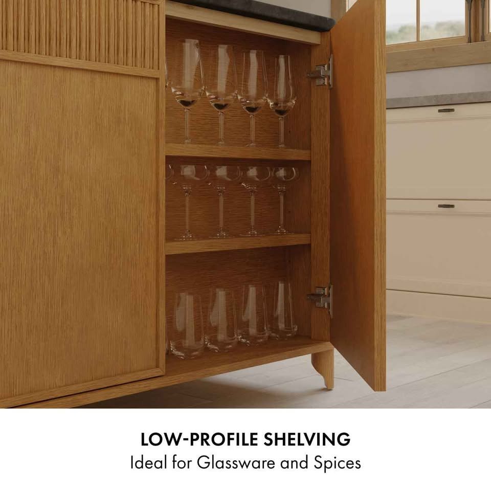Kathryne 60" Kitchen Island in Oak Quartz Countertop - Image 5