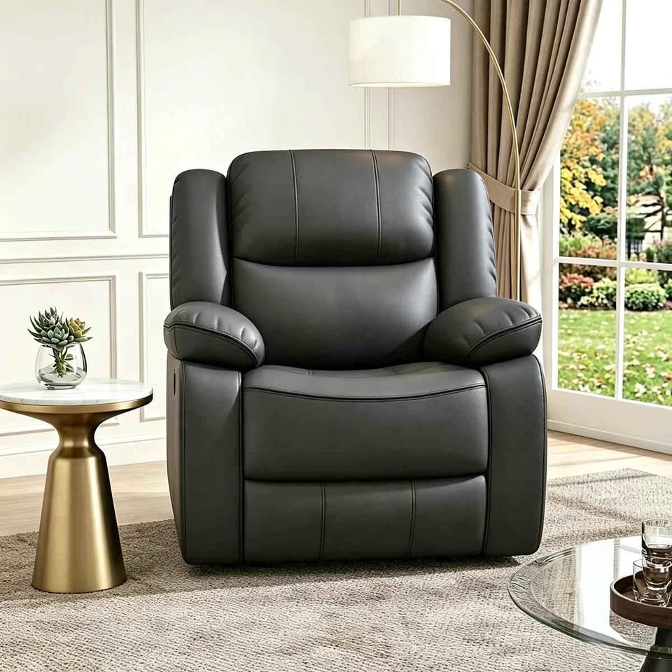 Kamarli 38.2" W Faux Leather Recliner ( Slight Tear on the back )