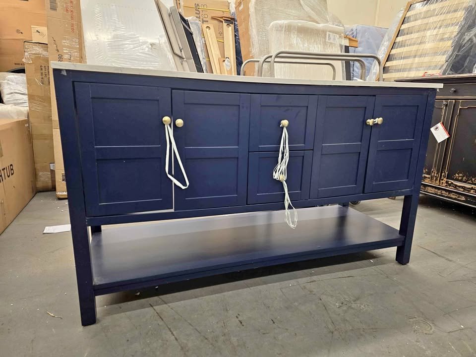 Amyra Hoefer 60" Double Bathroom Vanity Set