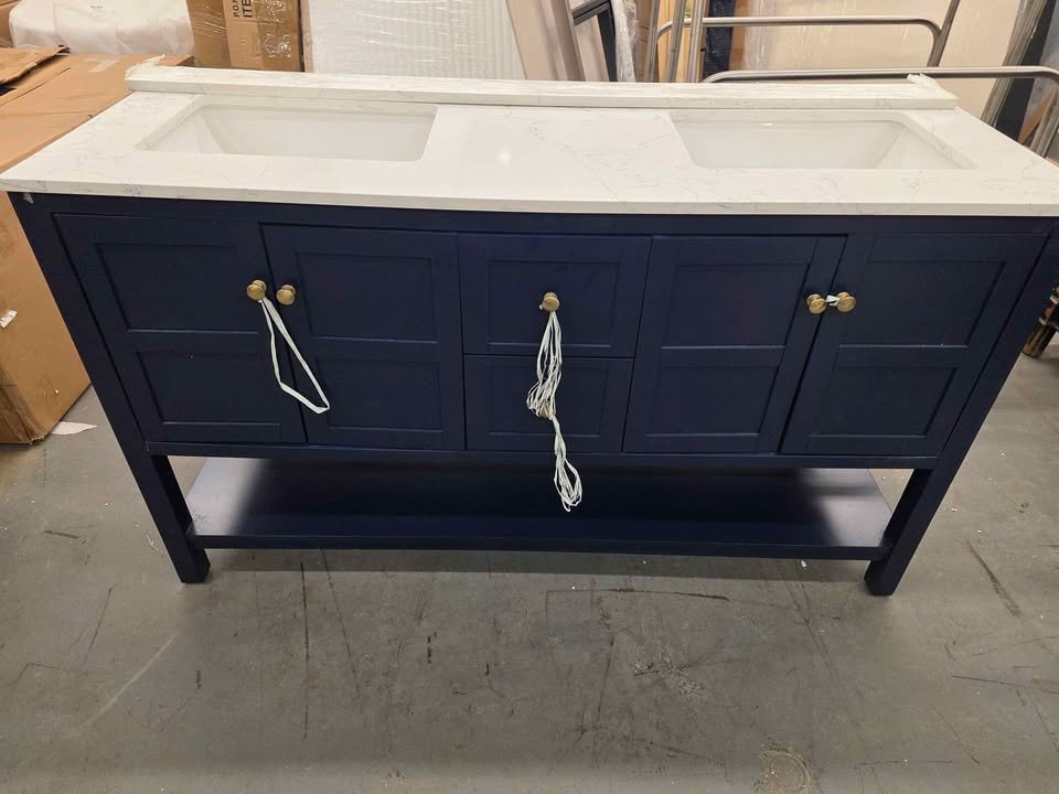 Amyra Hoefer 60" Double Bathroom Vanity Set - Image 2