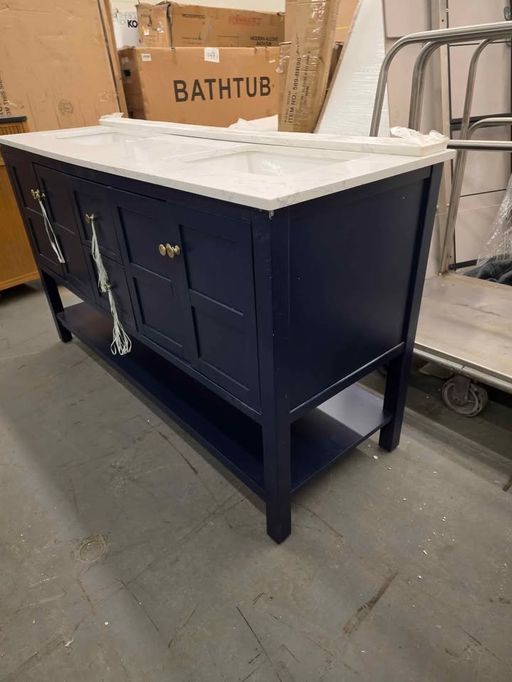 Amyra Hoefer 60" Double Bathroom Vanity Set - Image 3