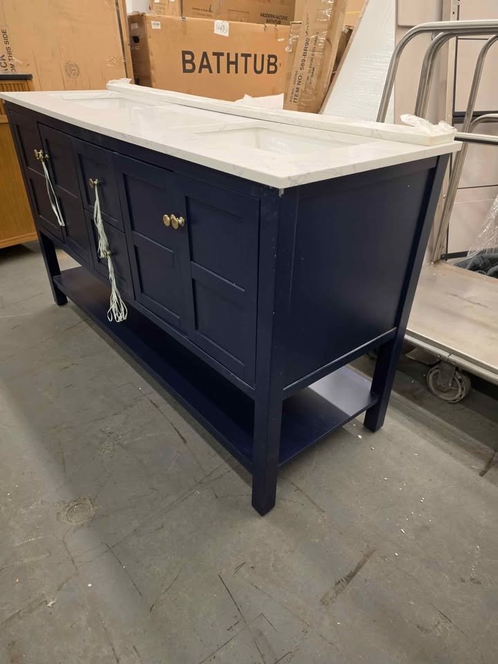 Amyra Hoefer 60" Double Bathroom Vanity Set - Image 7