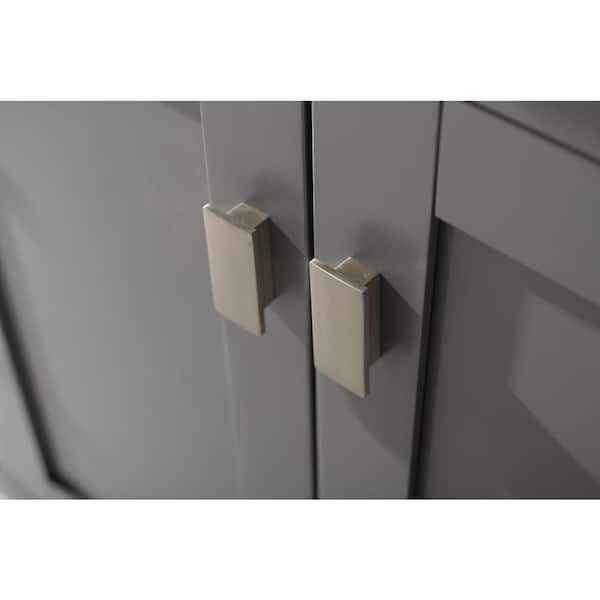 Valentino 84 in. W x 22 in. D x 33.75 in. H Bath Vanity in Gray ( No Top ) - Image 9